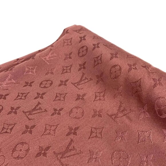 LOUIS VUITTON Shawl Monogram Bordeaux Scarf Wool Silk 579-090225 - Picture 6 of 7